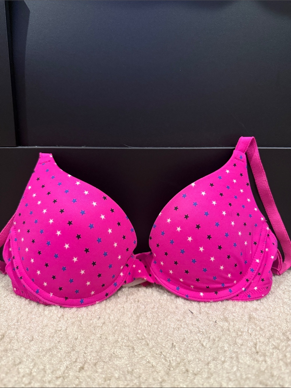 PINK Victoria’s Secret Star-Print Push-Up Bra